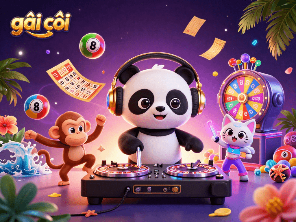 Engage with lively games at gái gọi in this 3D animated casino scene filled with dynamic energy.
