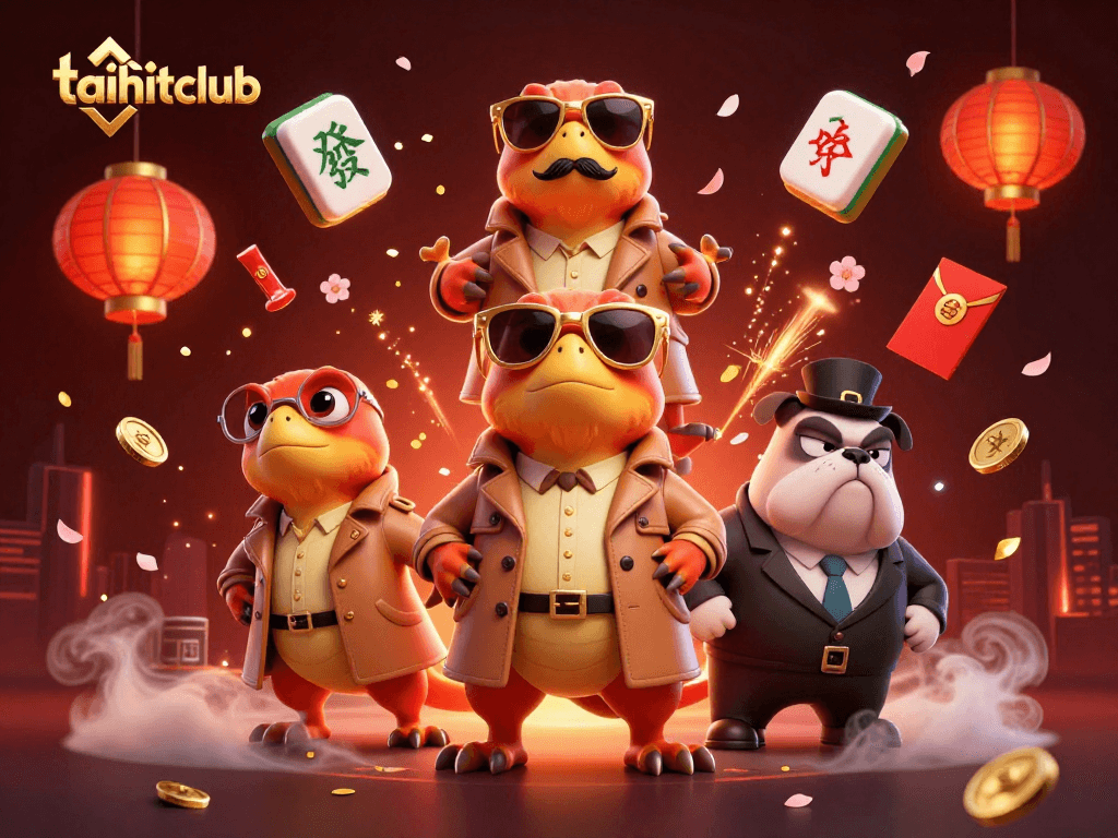 Experience the excitement of taihitclub as playful raptors enter a VIP casino lounge.