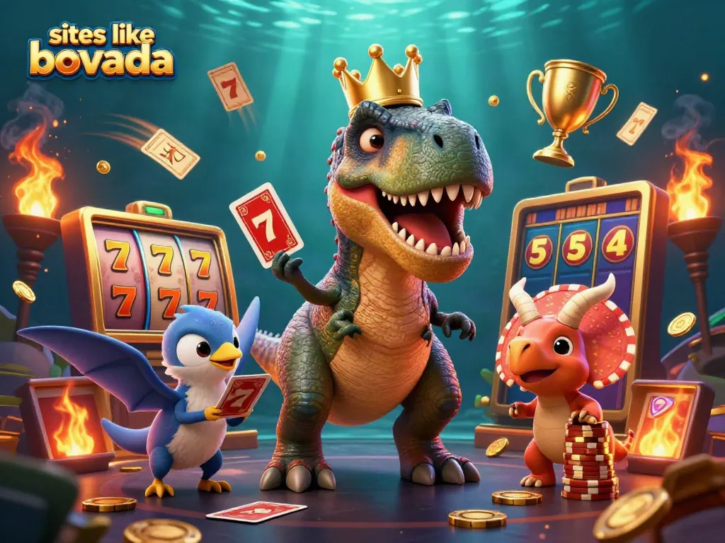 Engage in thrilling gameplay with sites like bovada for exciting real-money slots, showcasing dynamic characters and vibrant casino elements.