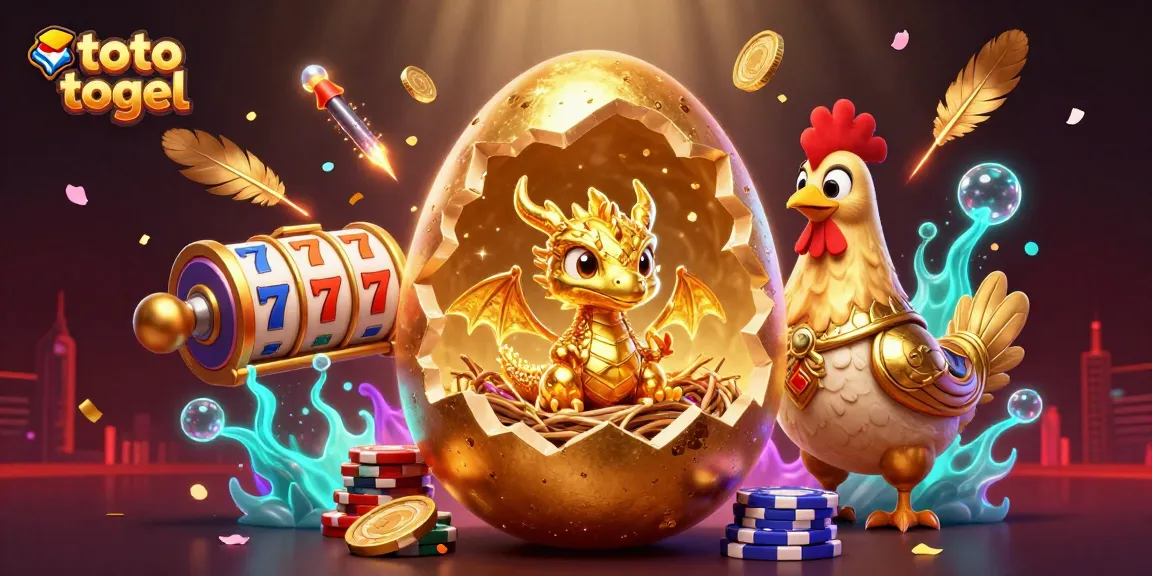 Play toto togel with thrilling slot games featuring golden dragon and vibrant casino elements.