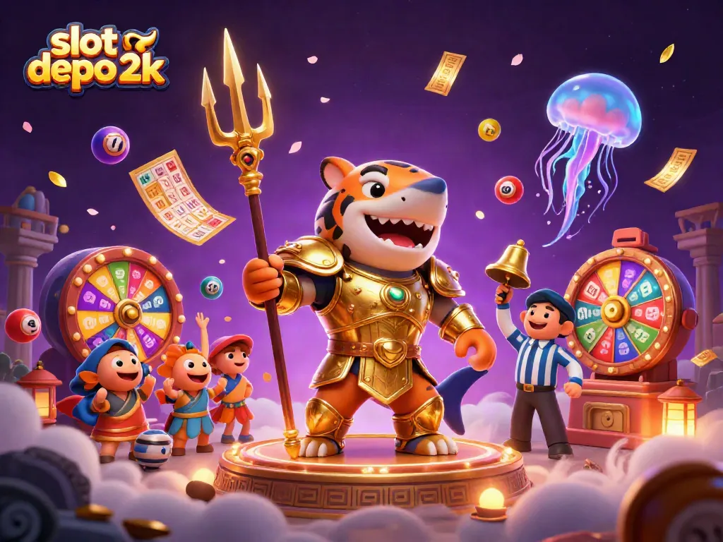 Engage in thrilling games at slot depo 2k with vibrant slot reels and colorful prizes