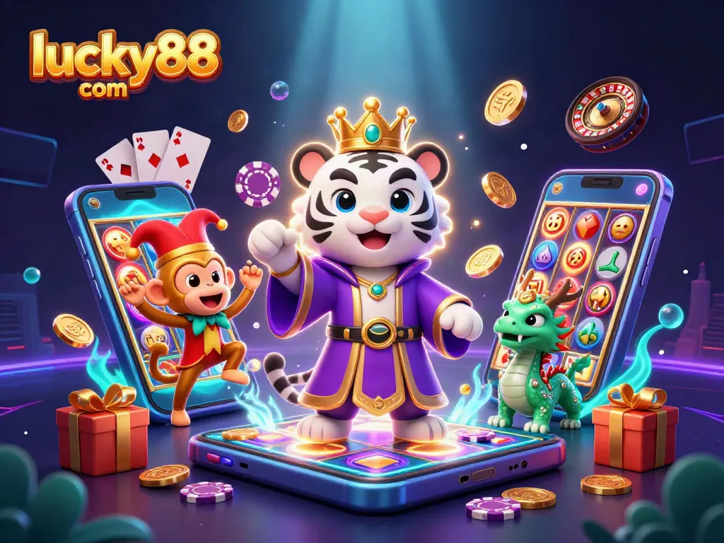 Experience thrilling gameplay at lucky88 com with vibrant characters and dynamic casino elements.