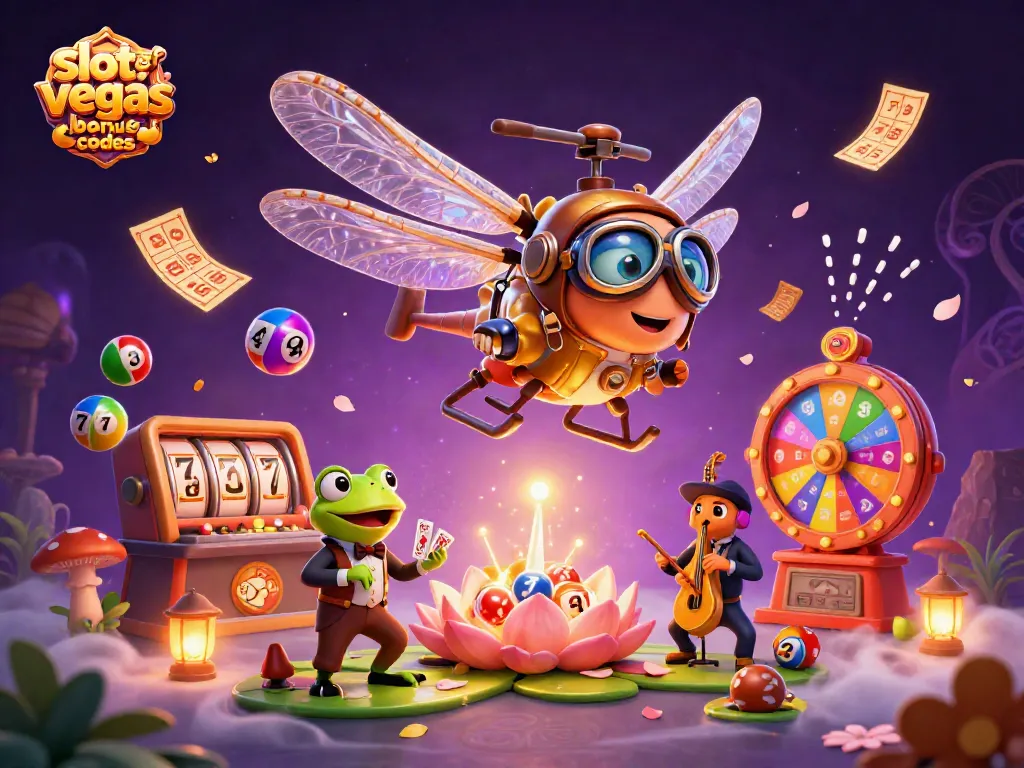 Experience exciting slots of vegas bonus codes with a vibrant 3D casino scene.