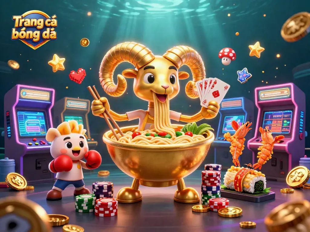 Engage with Trang cá độ bóng đá through a vibrant 3D scene filled with dynamic gaming elements.