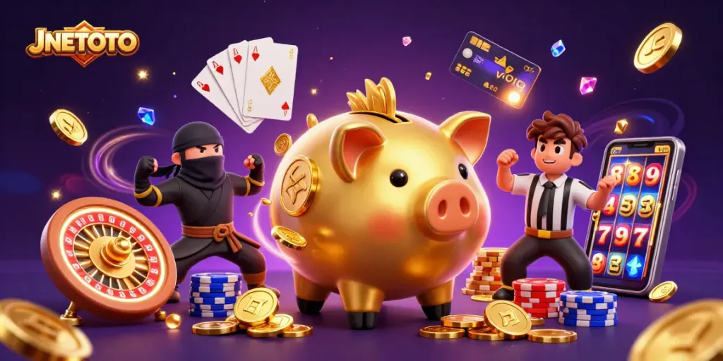 Engage with the dynamic world of JNETOTO through thrilling casino action and vibrant characters.