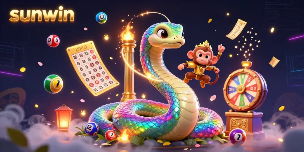 Experience the thrilling world of sunwin with dynamic casino elements and enchanting characters in a vibrant scene.