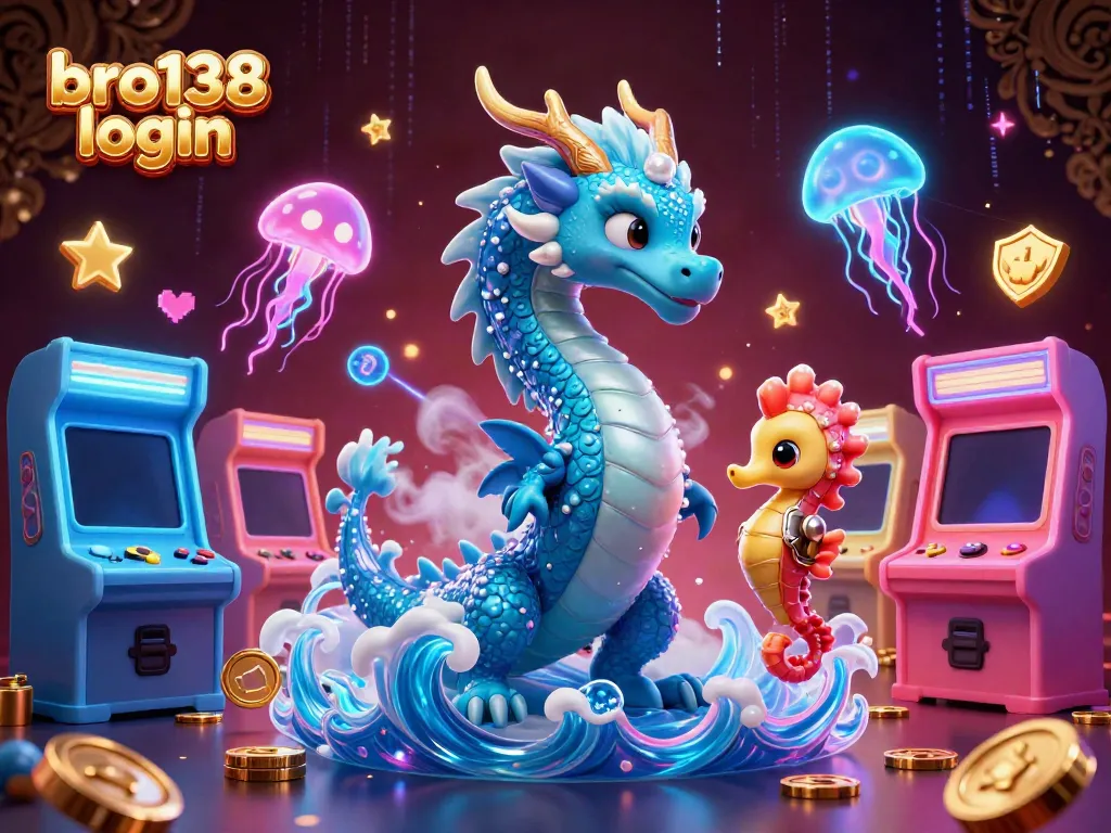 Experience thrilling gameplay with bro138 login, featuring a whimsical water dragon and seahorse knight.