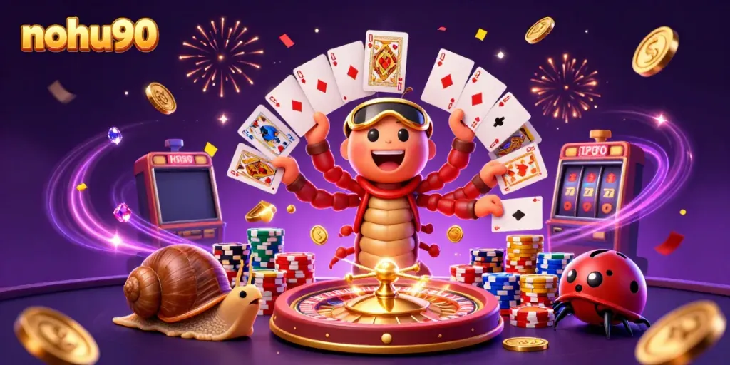 Experience high-stakes excitement in nohu90 with colorful casino characters and vibrant gaming elements.
