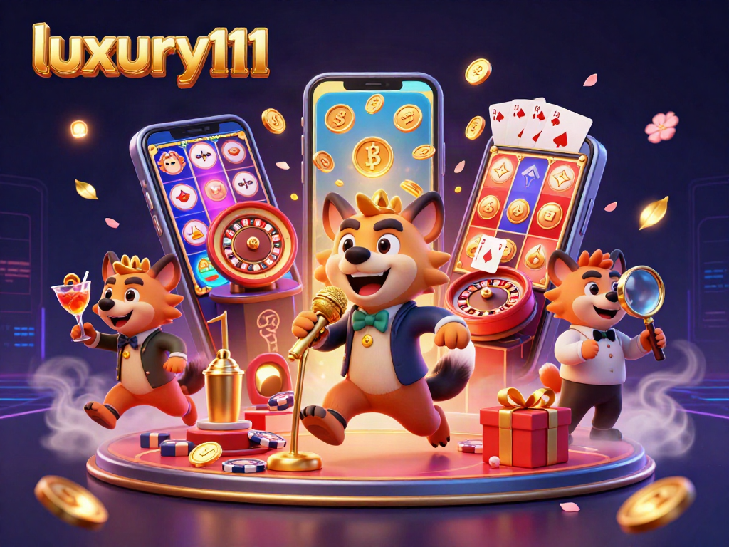 Watch luxury111 hyenas laugh and deal in a vibrant 3D comedy casino setting.