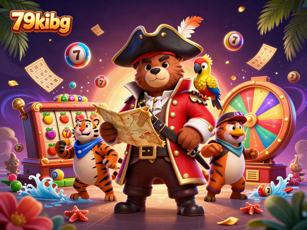 Engage with thrilling 79kibg casino adventures featuring colorful slot reels and fun characters.