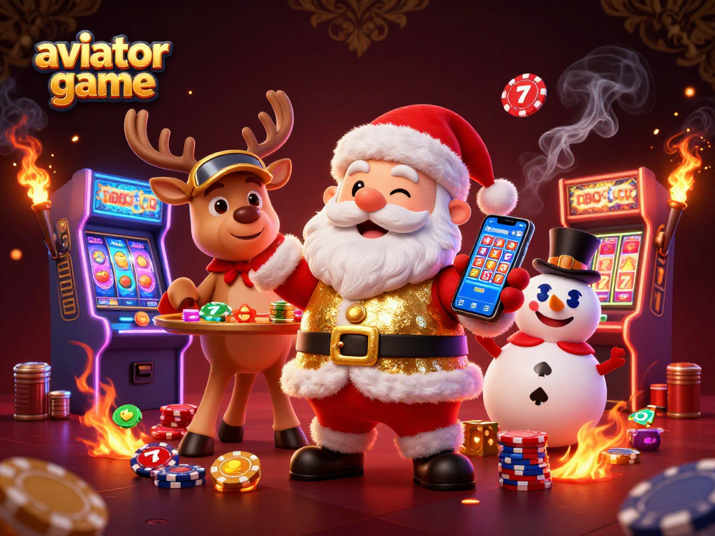 Play the aviator game with colorful 3D casino characters amid vibrant jackpot-themed decorations.