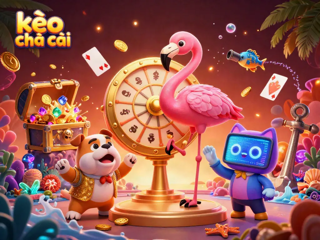 Engage with kèo nhà cái through an exciting scene of winning characters and vibrant gaming elements.