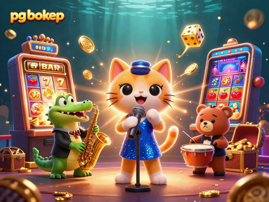 Experience the excitement of pg bokep with a vibrant casino illustration featuring engaging characters and jackpot elements.