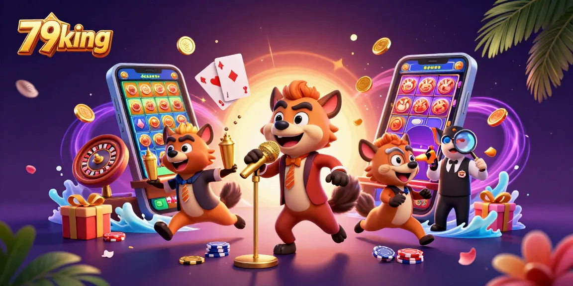 79king hyenas in a vibrant casino scene with dynamic gaming elements and a lively atmosphere.