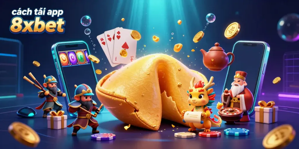 Play casino games and win with the exciting features of cách tải app 8xbet presented in a dynamic and colorful scene.