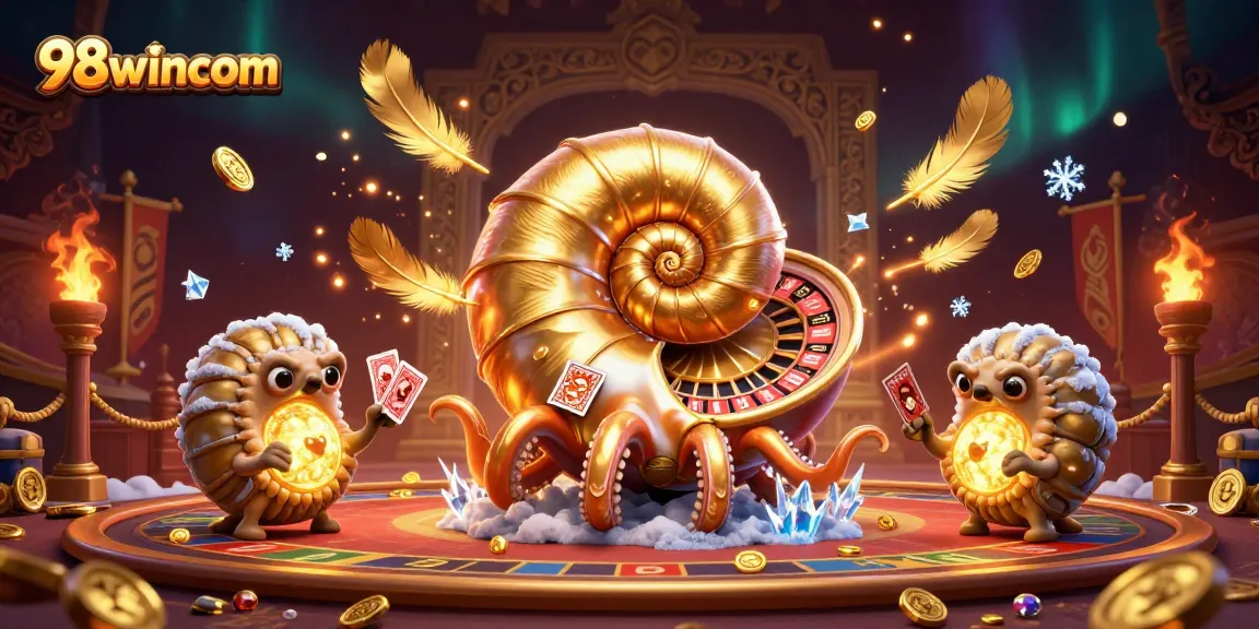Win big with 98wincom's thrilling casino scene featuring unique characters and rich game elements.
