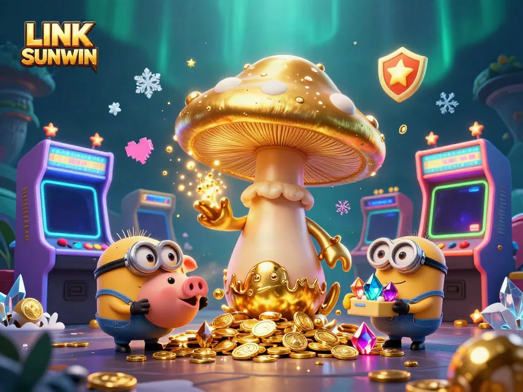 Engage with LINK SUNWIN's magical gaming experience featuring enchanted characters and vibrant casino elements.