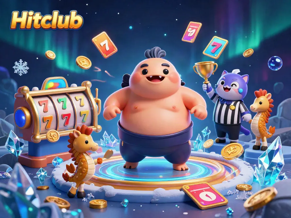 Hitclub features a lively underwater casino scene with a fugu, catfish referee, and dancing seahorse fans.